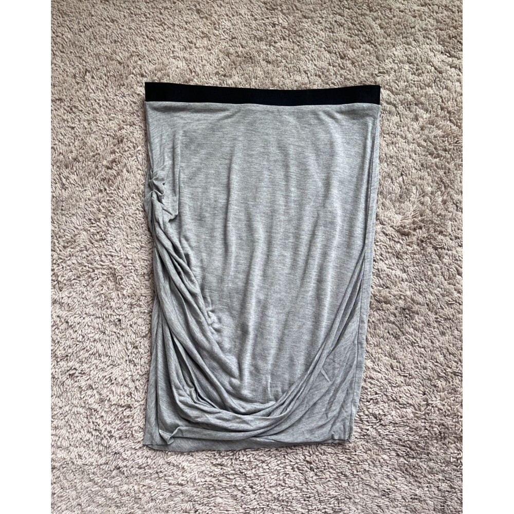 HELMUT LANG Kinetic Jersey Mini Skirt in Heather Gray Size SMALL *READ*